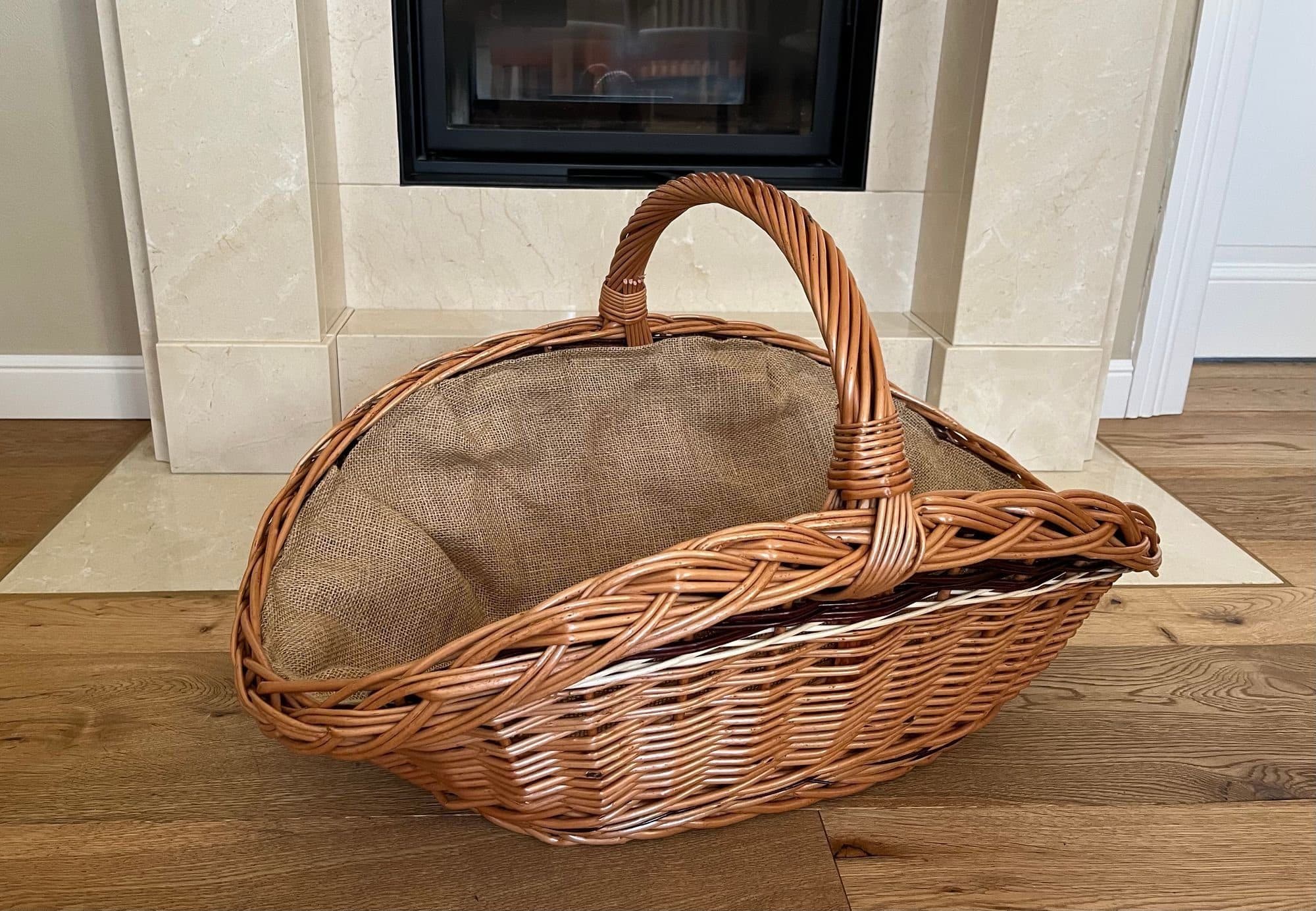 DSH DEKO SHOP Hannusch Kaminholzkorb 3 mit Jute Griff
