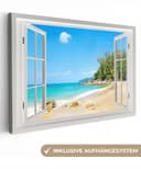 OneMillionCanvasses® Leinwandbild Strand Meer Blau Bild 2