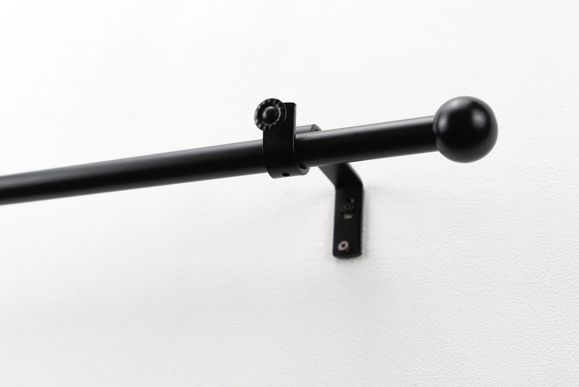 GARESA Gardinenstange BOLTI Metall Schwarz 16mm Ø Wunschmaß - Bild 2