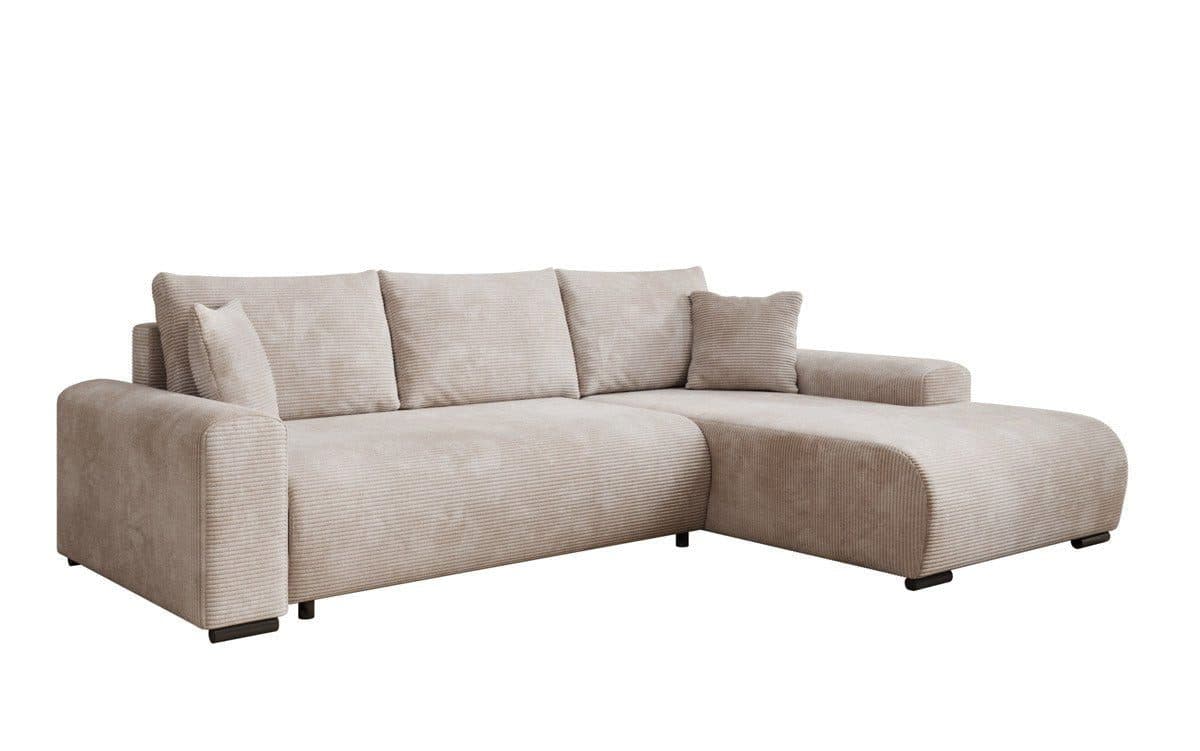 Luxusbetten24 Schlafsofa Designer Sofa Hanna Beige Cord - Bild 2