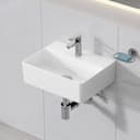 HOROW Keramik-Waschbecken Modern Weiß Schwarz Bild 2