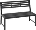 WOLTU Gartenbank Schwarz Wetterfest Metall PS-Latten Bild 2