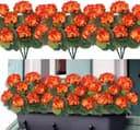 Agger Kunstblumenstrauß Geranie Orange Seide Bild 2
