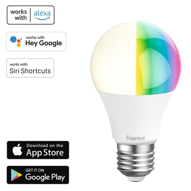 Hama Smarte LED-Leuchte 3er Pack RGBW WLAN Smart Home Lampen