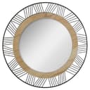 Atmosphera Wandspiegel Industrial Rund 45 cm Holz Eisen Bild 2