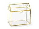 partydeco Geschenkbox Kartenbox Hochzeit Glas transparent gold Bild 2