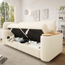 STILVORA Schlafsofa 3-Sitzer Relaxsofa Beige mit Stauraum Bild 2