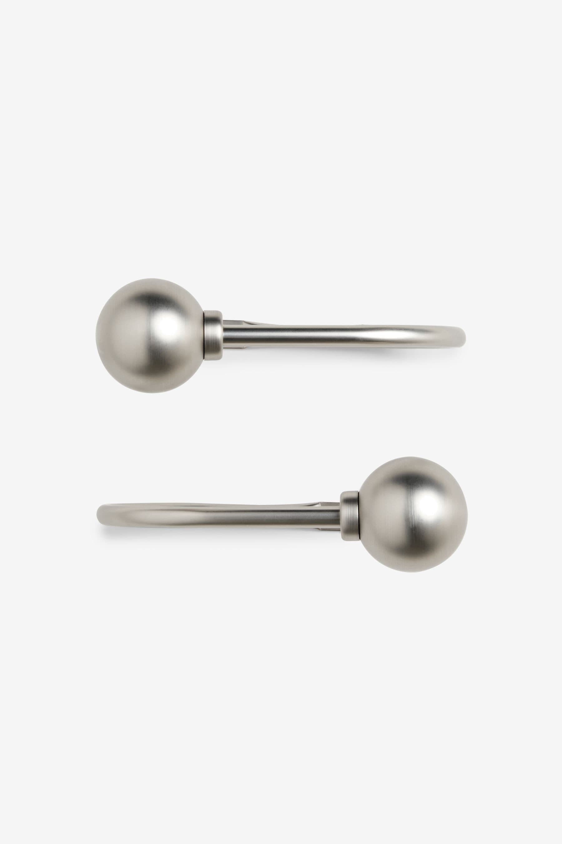 Next Raffhalter mit Kugeldesign 2er-Set Silber Metall - Bild 2