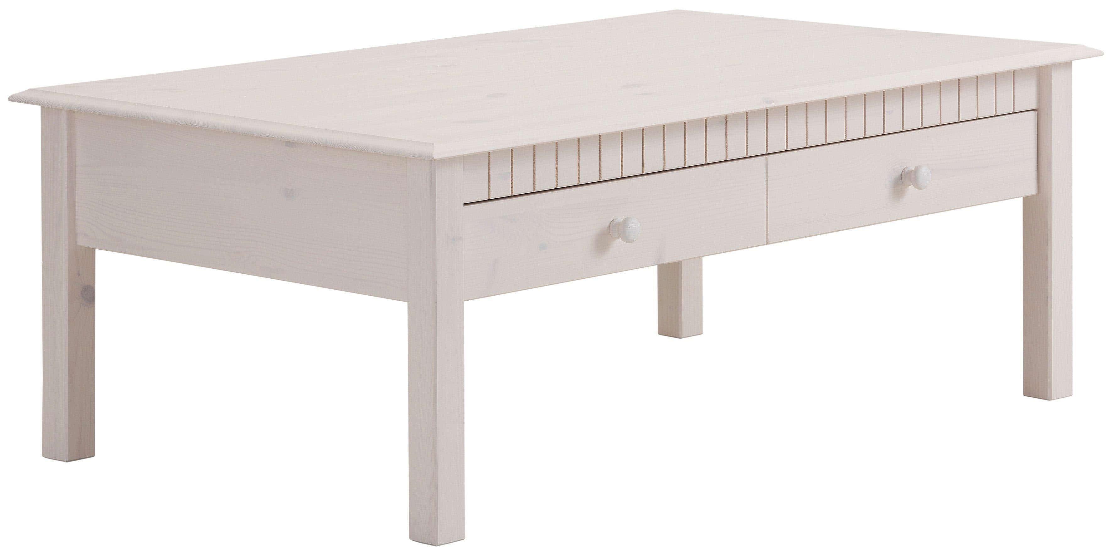Couchtisch OTTO HOME Lisa Weiß Landhausstil mit Schublade - Bild 2
