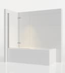 IMPTS Badewannenaufsatz Duschwand Faltwand 6mm ESG Glas Bild 2