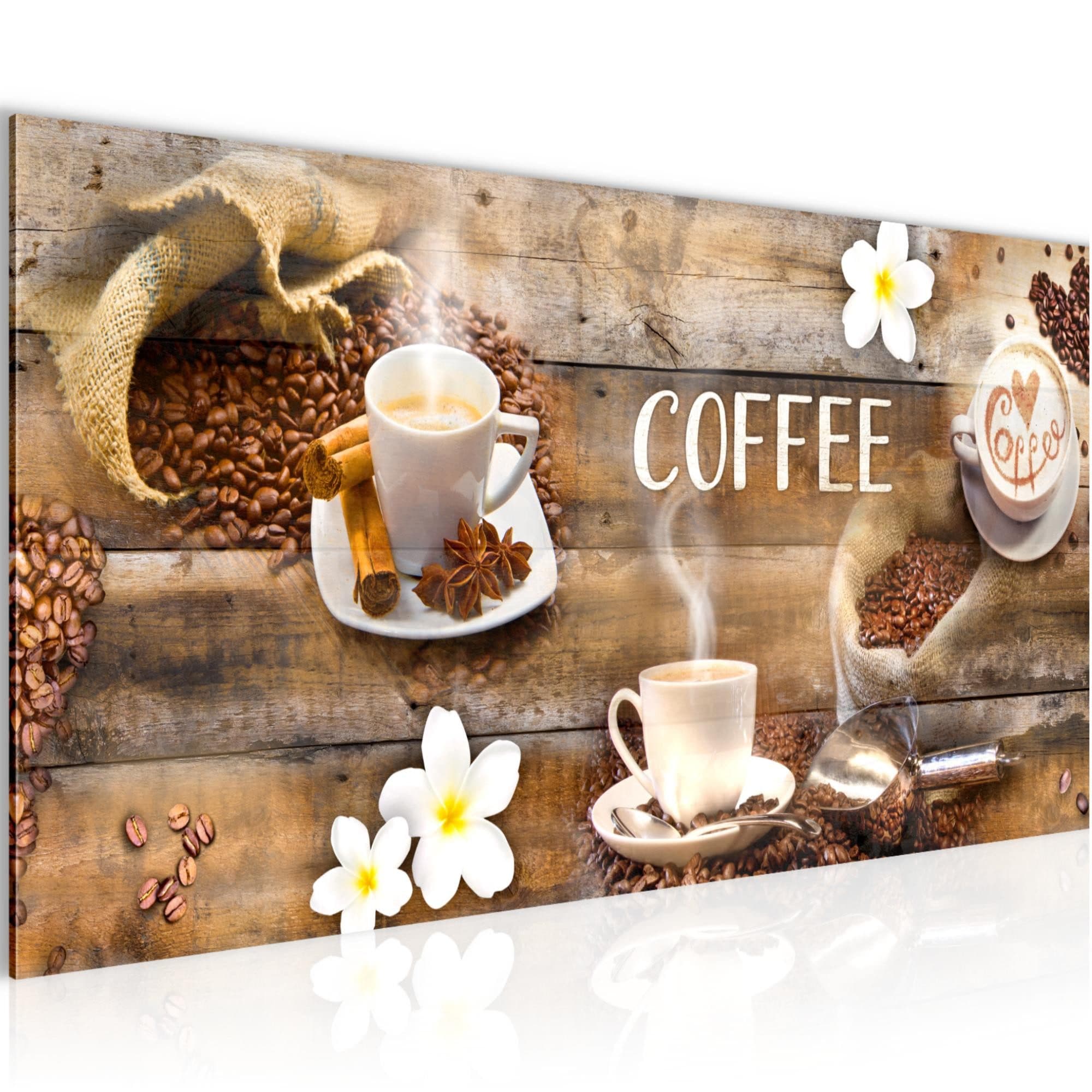Runa Art Wandbild Küchenbilder Küche Deko Kaffee Braun Beige - Bild 2