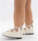 I´m a Girly Puppenschuhe Weiß 2er Set Ballerinas für 43cm Puppe Bild 2