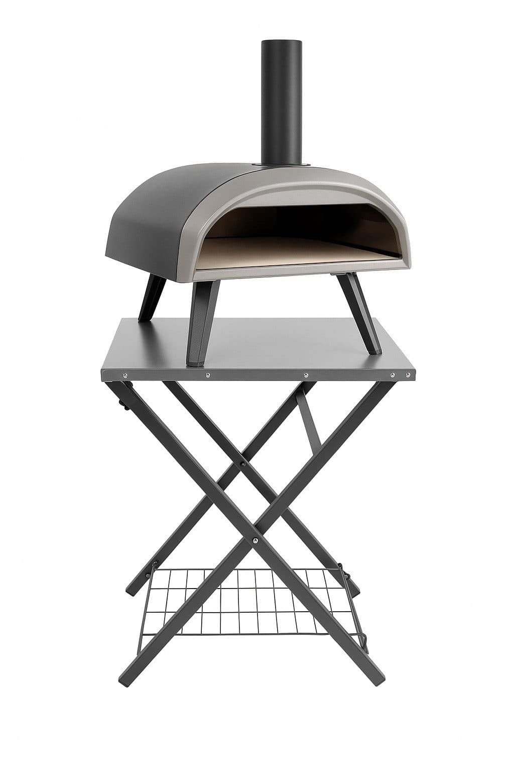 asado Grillablagetisch Pizzaofen Tisch Evan klappbar Schwarz - Bild 2