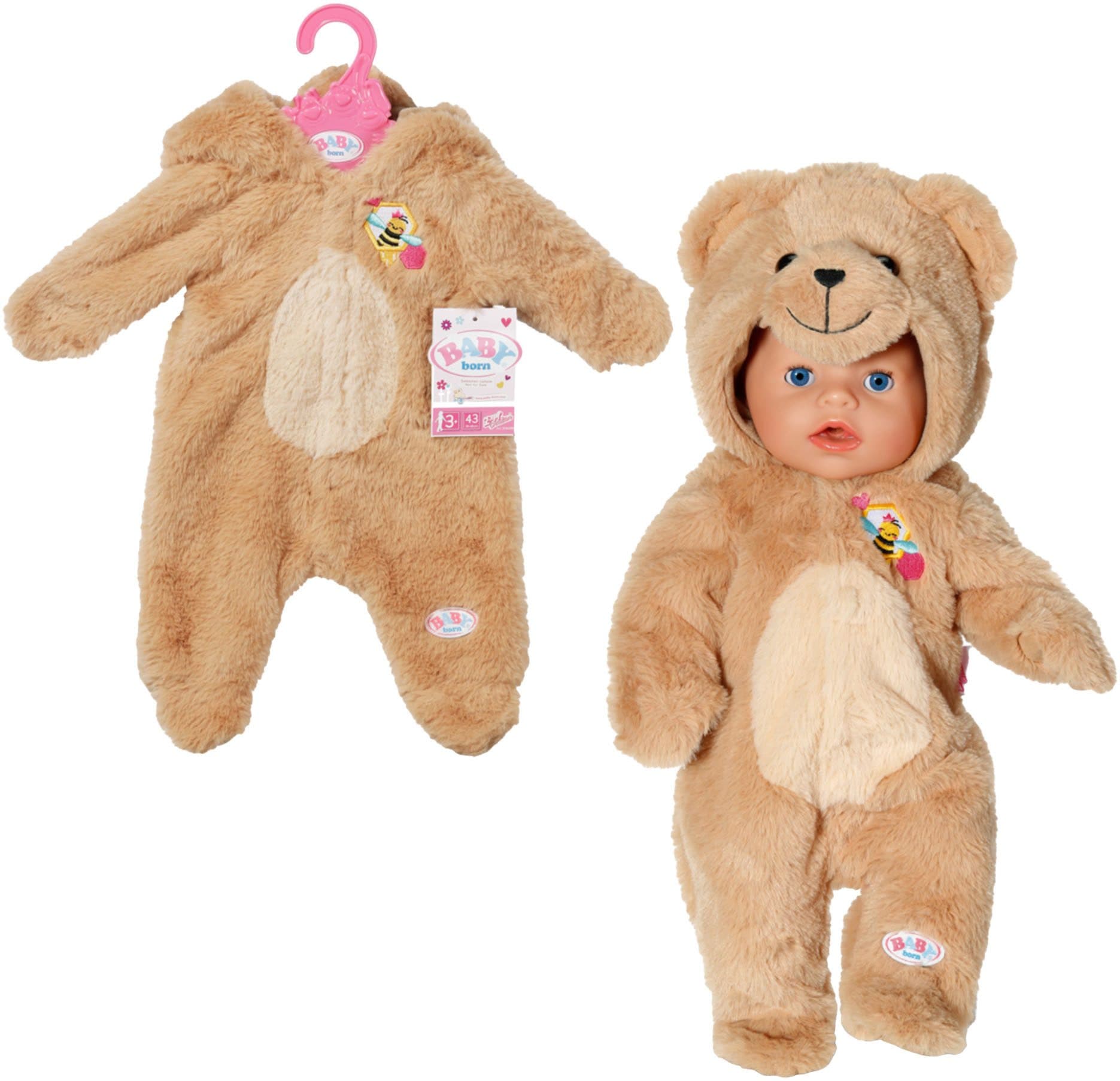 Baby Born Puppenkleidung Bär Kuschelanzug 43 cm Beige - Bild 2