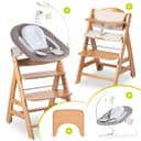 Hauck Hochstuhl Beta Plus Natur - Newborn Set Deluxe mit Aufsatz Bild 2