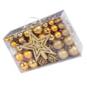Bundviel Weihnachtskugel Set 101-tlg. Gold mit Christbaumspitze Bild 2