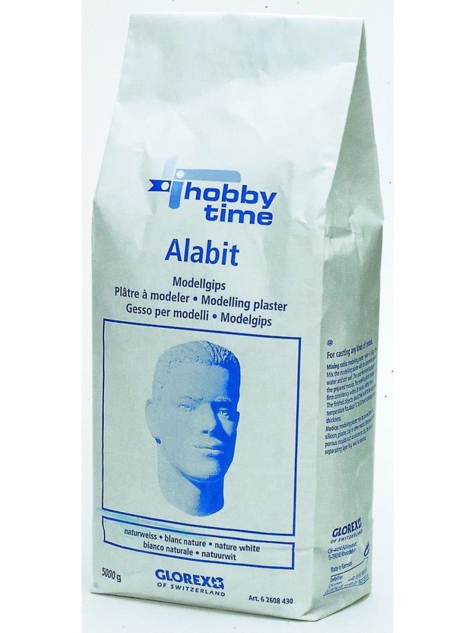 Glorex Alabit Modelliergips 5 kg naturweiß
