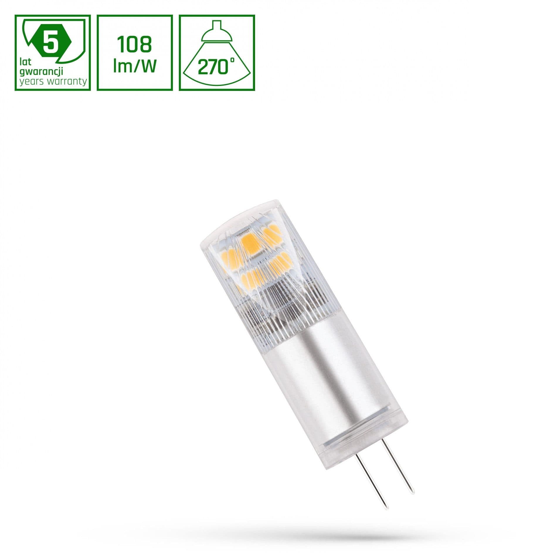 Spectrum LED G4 Leuchtmittel 2,5W 12V Warmweiß 270lm Premium