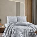 ZIRVEHOME Bettwäsche 3-teilig Grau Zebra-Streifen Baumwolle Bild 2