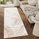 Tapiso Läufer CRYSTAL Gold Beige Kurzflor Schimmereffekt Bild 2