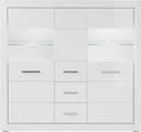 HOME AFFAIRE Highboard BIANCO Weiß MDF Hochglanz mit Glaseinsatz Bild 2