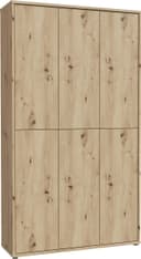 FORTE Schuhschrank Alice Springs 16 Böden Push-to-Open Braun Bild 2