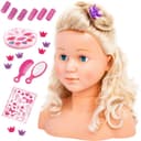 BAYER Schminkkopf Super Model Beige Frisierkopf mit Zubehör Bild 2