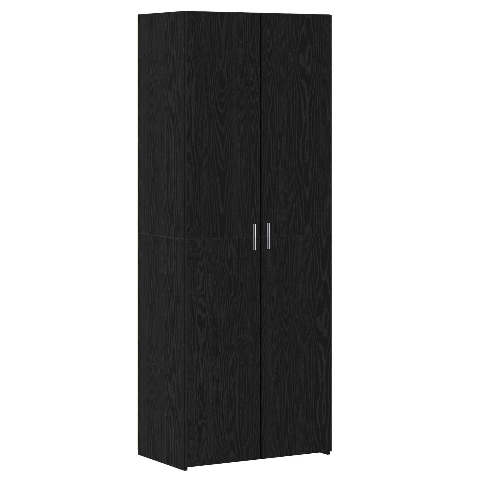 vidaXL Highboard 2-tlg. Schwarz Eichen-Optik Modern - Bild 2