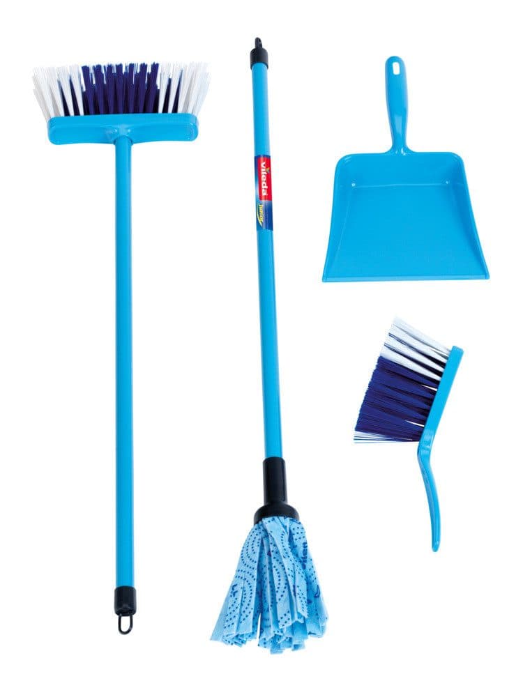 Theo Klein Kinder-Haushaltsset 4-tlg. Blau Wischmopp Vileda