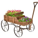 COSTWAY Blumenständer Pflanzwagen 4 Räder 62x34x60cm Bild 2