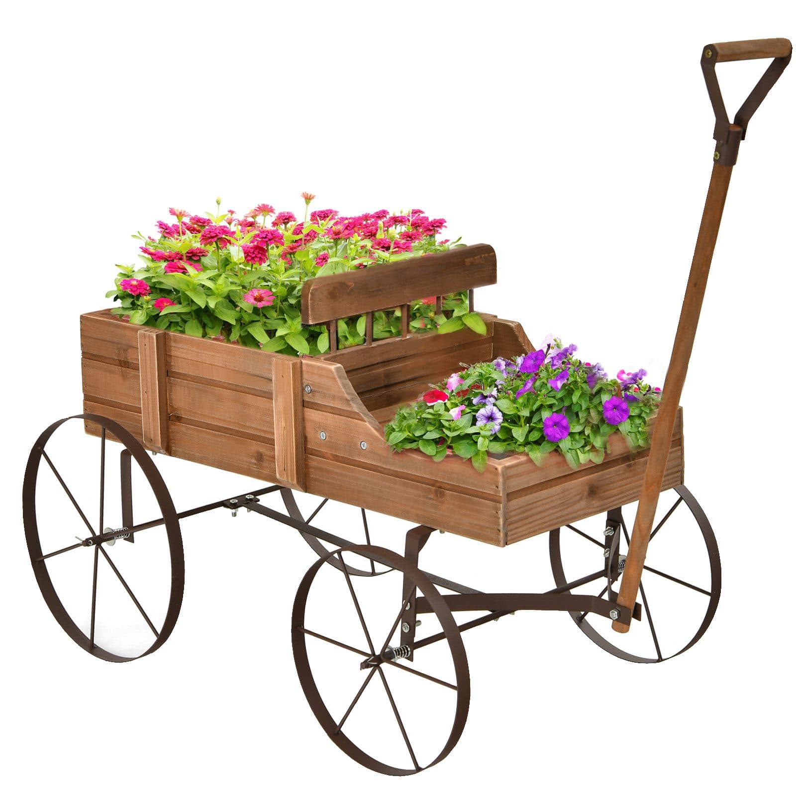 COSTWAY Blumenständer Pflanzwagen 4 Räder 62x34x60cm - Bild 2