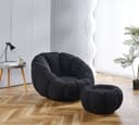 alesvelt Drehsessel Kürbis 360° Drehfunktion Relaxsessel inkl. Hocker Set Bild 2
