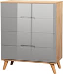 OTTO HOME Kommode Lund Grau Hochglanz Schubladen Bild 2