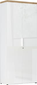 Aktenschrank INOSIGN Easy B/H 81/193 cm Büroschrank Mehrzweckschrank Weiß Hochglanz Lack Eiche Cadiz Dekor Bild 2
