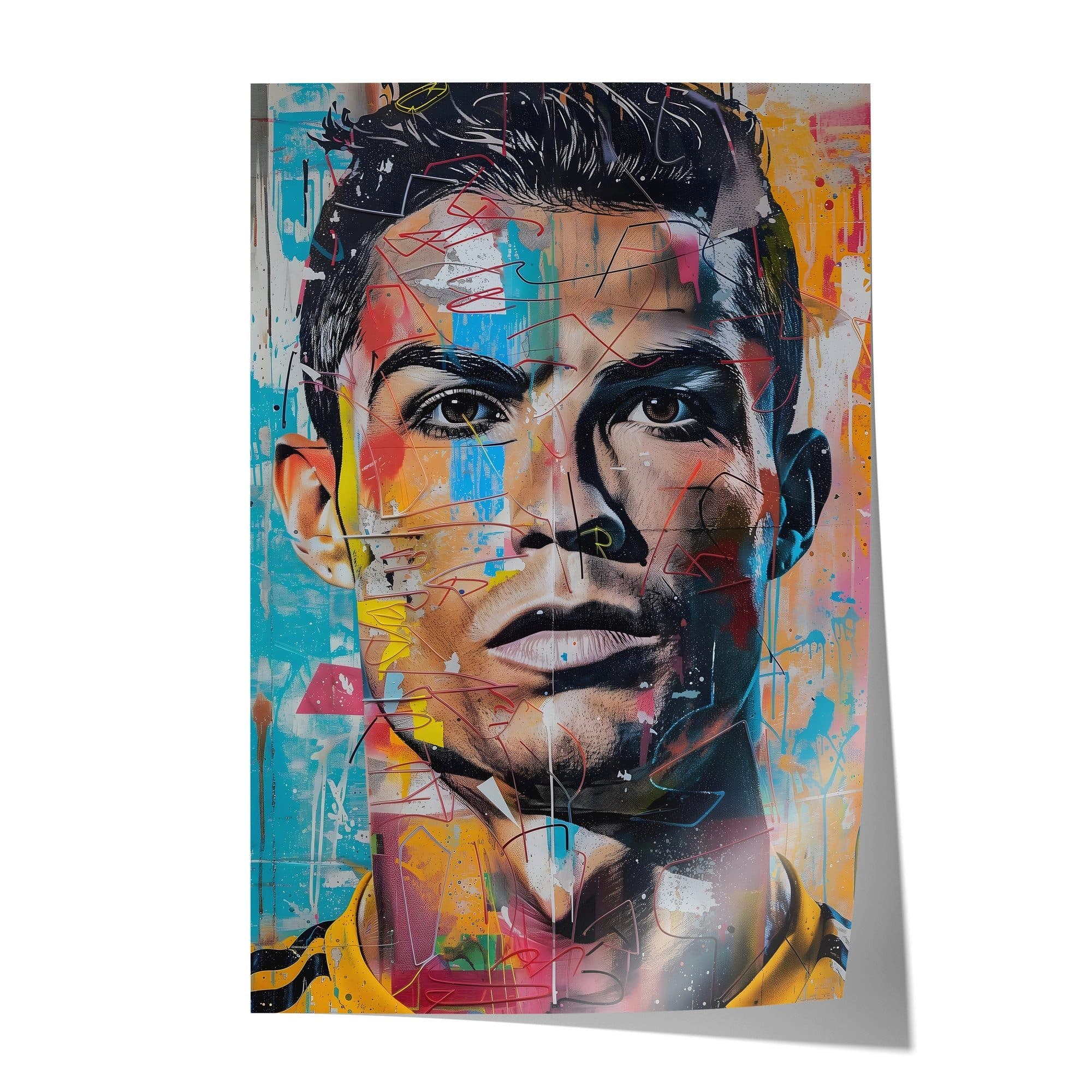 JUSTGOODMOOD Poster Street Art Ronaldo Pop Art Wandbild Premium - Bild 2