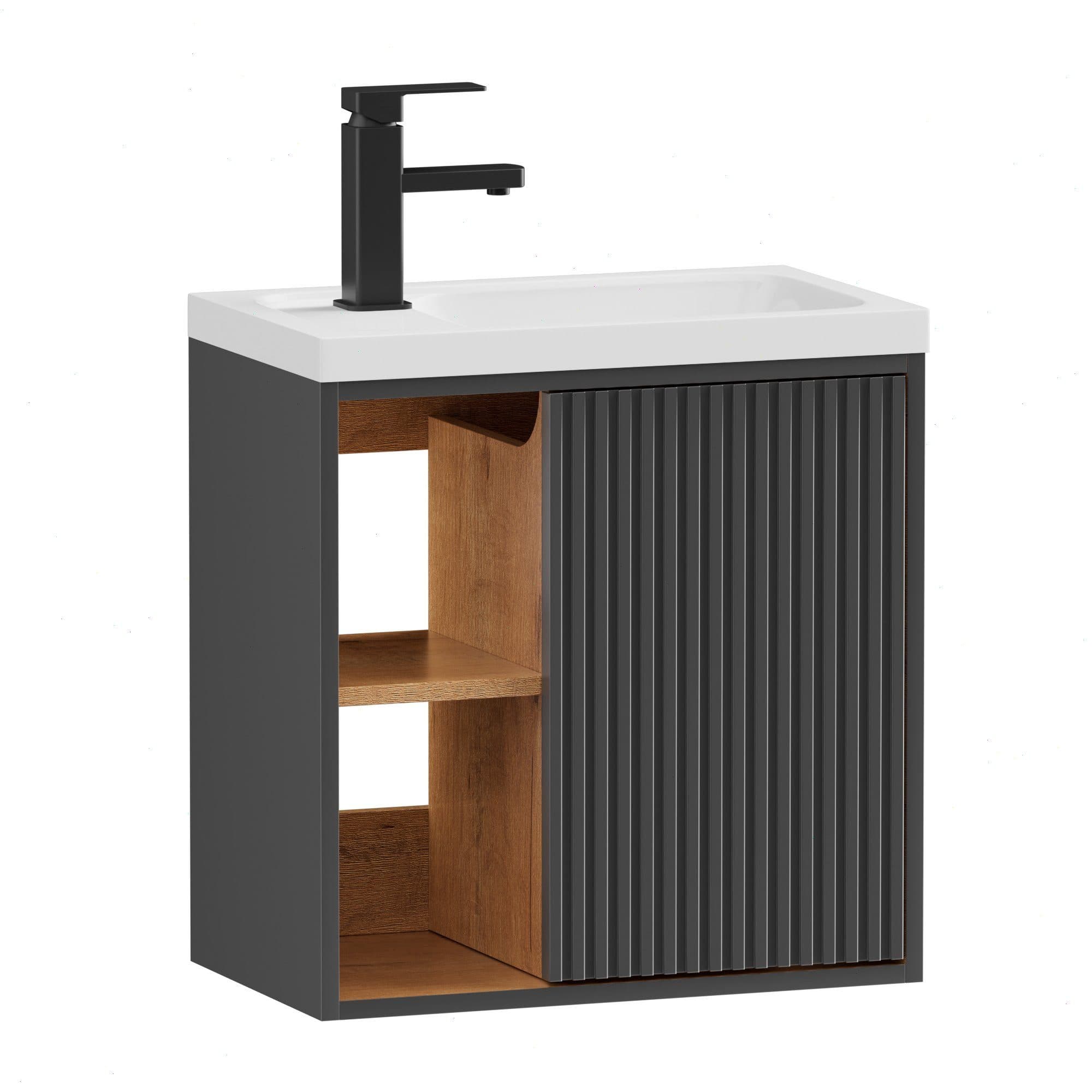 UEV Waschtisch mit Unterschrank 50cm Grau Komplett-Set - Bild 2
