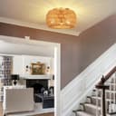 Lapalife LED Deckenleuchte Boho Rattan 3-flammig E27 Braun Bild 2