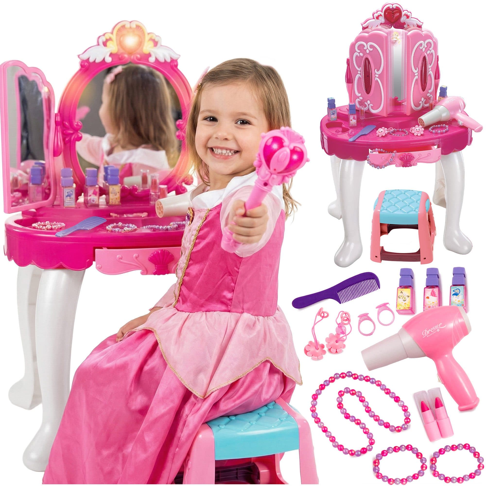 kinderplay Schminktisch Rosa Interaktiv mit Licht & MP3 - Bild 2