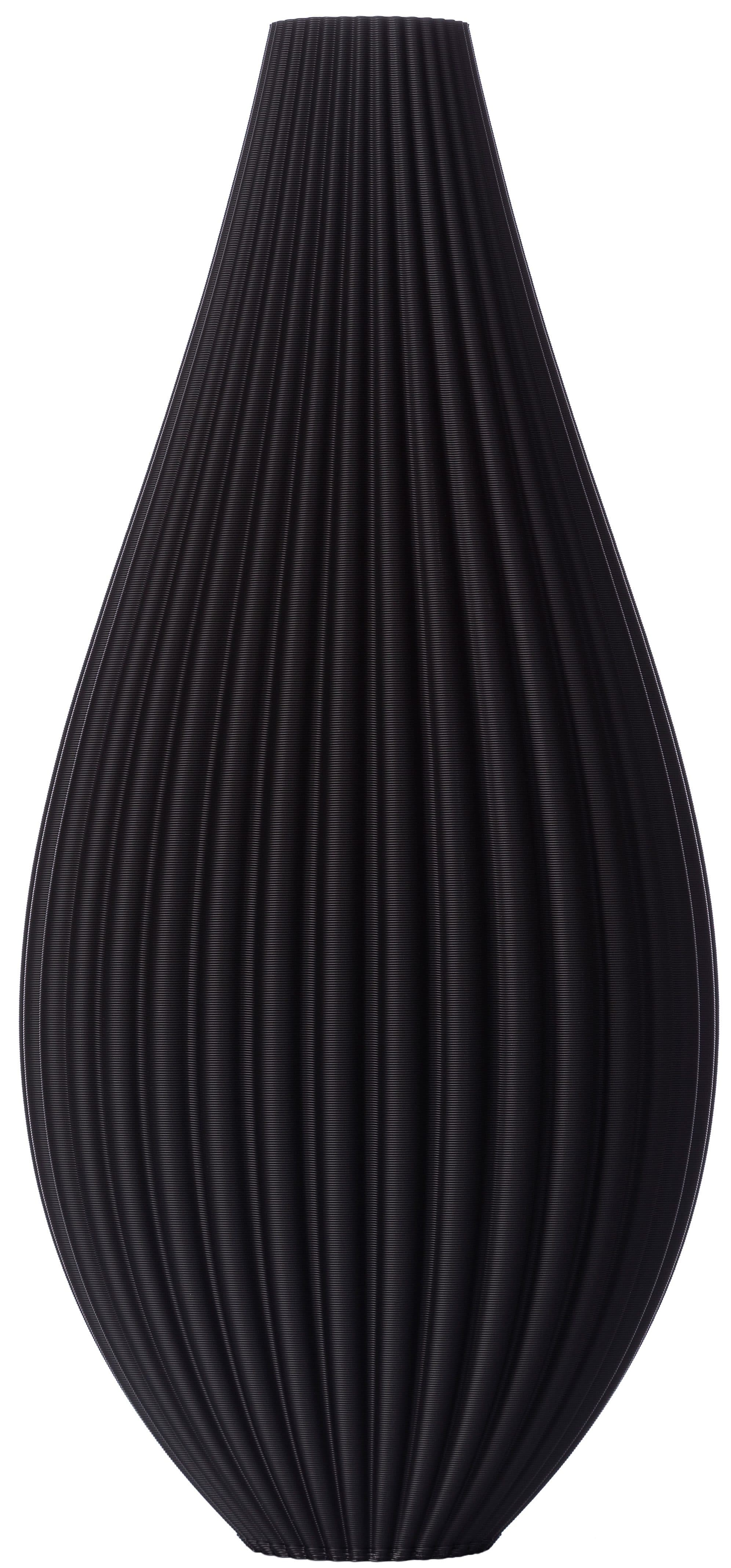 3D Vase Dekovase Sina XL 40cm Schwarz Nachhaltige Bodenvase - Bild 2