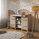 VitaliSpa® Wickelkommode Malia mit 4 Schubladen und abnehmbarer Auflage Bild 2