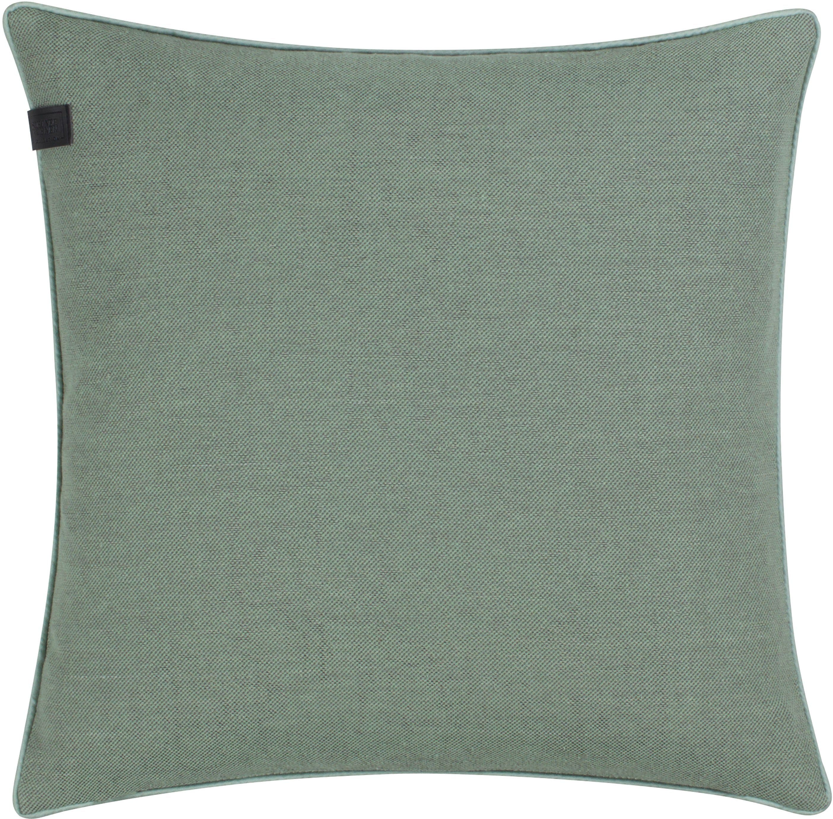 SCHÖNER WOHNEN Dekokissen Soft Hellgrün 45x45 cm Baumwolle - Bild 2