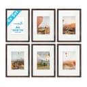 PHOTOLINI Bilderrahmen 6er Set A4 Eiche Dunkel MDF Bild 2