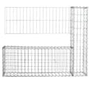 ESTEXO Gabionenzaun Anbauelement 120x100 cm Feuerverzinkt Silber Bild 2