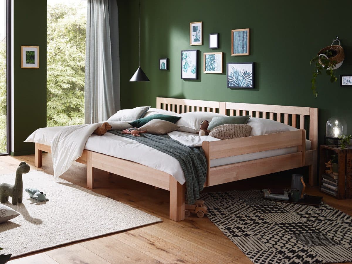 Ecolignum Massivholzbett Familienbett Como Erle