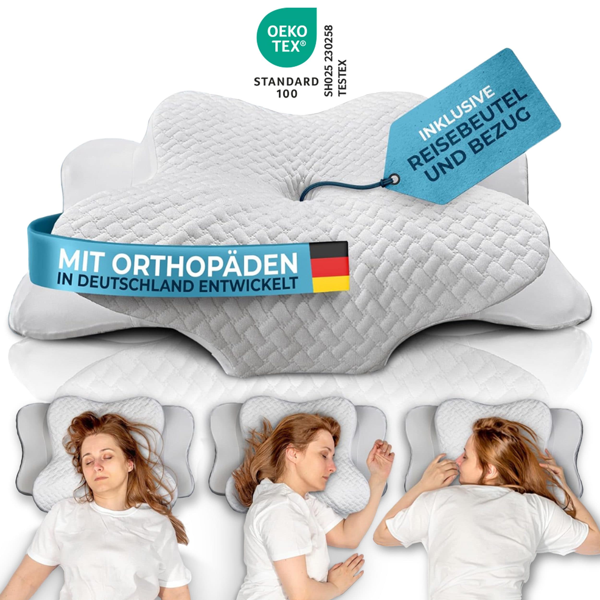 Glückstoff Nackenstützkissen aus Memory Foam, Orthopädisches Kissen für alle Schlaftypen - Bild 2