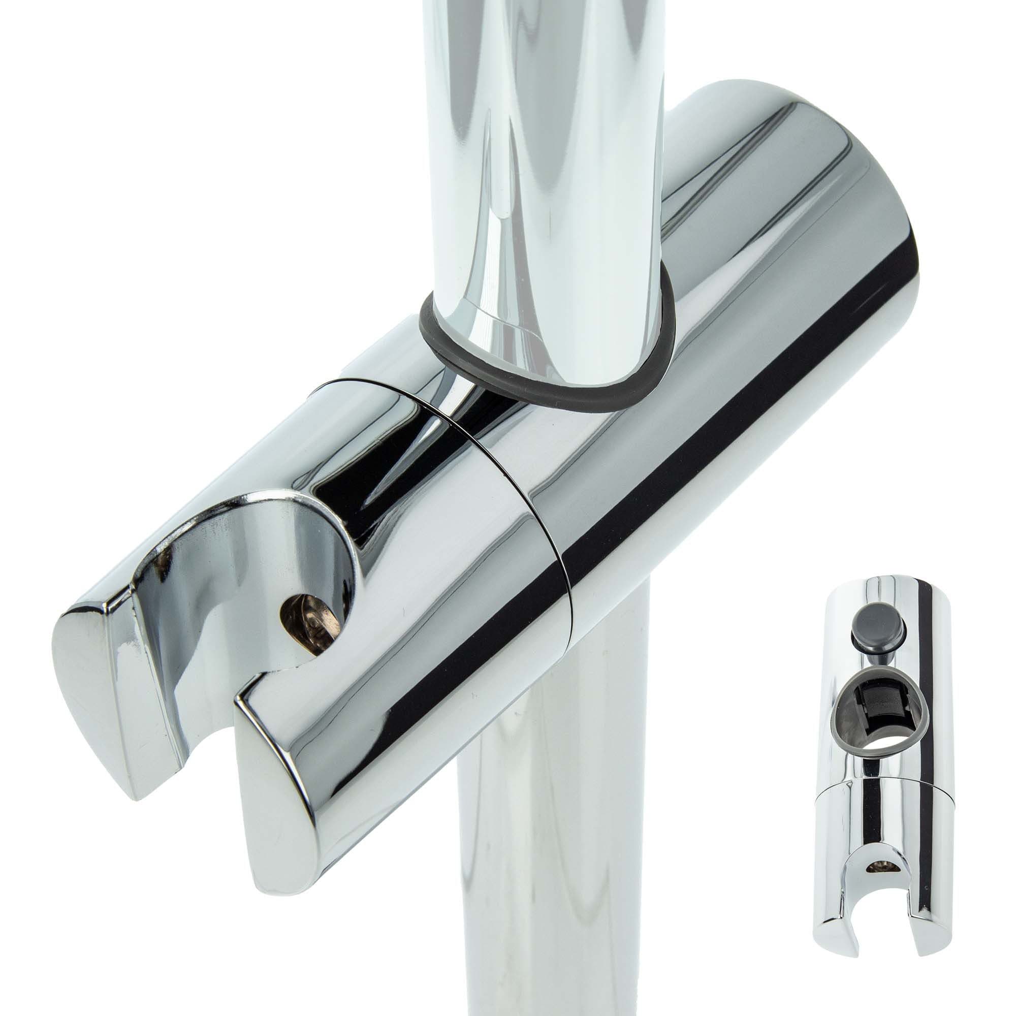 tecuro Brausehalter Gleiter für Wandstange 22mm Chrom - Bild 2