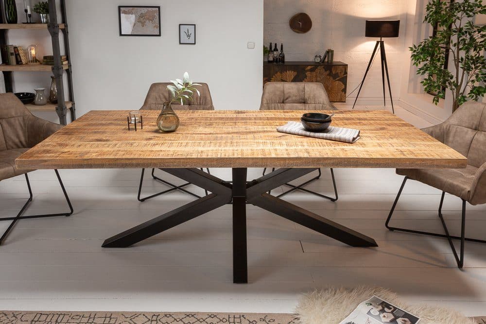 riess-ambiente Esstisch GALAXIE 160cm Massivholz Stern-Gestell Industrial - Bild 2