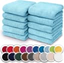 NatureMark Seiftuch 10er-Set Hellblau 100% Baumwolle Frottier Waschlappen Bild 2