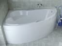 KOLMAN Eckbadewanne ADA Acryl Weiß mit Ablaufgarnitur Bild 2