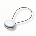 nodeko Magnethalter für Gardinen Raffhalter Weiß Ø 28 mm mit Drahtschlaufe Bild 2